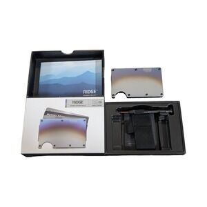 Nn9O The Ridge RFID Blocking Men's Wallet Cash Strap - Burnt Titanium Read Below